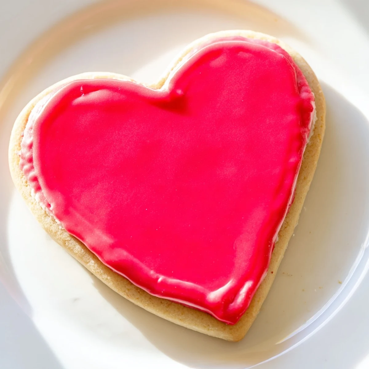 A close-up of heart-shaped sugar cookies drizzled with colorful icing and sparkling sugar, perfect for Valentine's Day gifts.