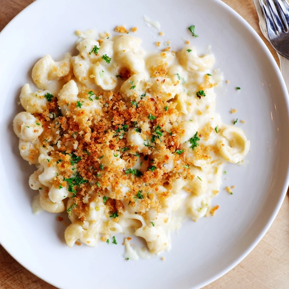 Comforting baked mac and cheese in a baking dish, ready to serve as a hearty family dinner side dish.