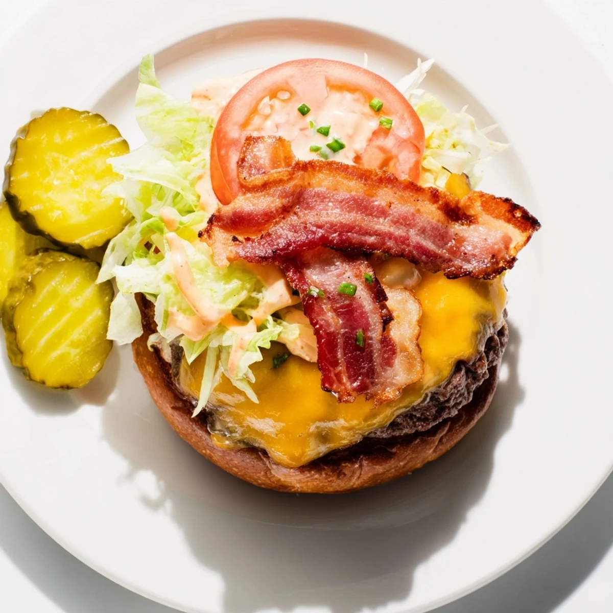 Homemade crack burgers layered with savory crack sauce, tomato slices, and pickles on a warm toasted bun