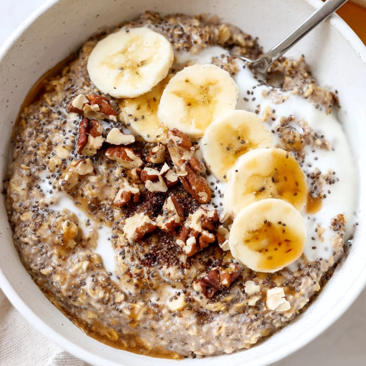 Silky Brown Sugar Coffee Overnight Oats, coffee-scented and chilled for breakfast