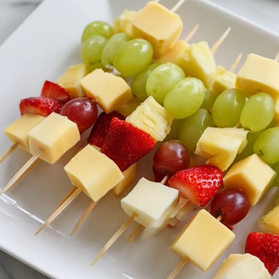Delicious Fruit And Cheese Kabobs
