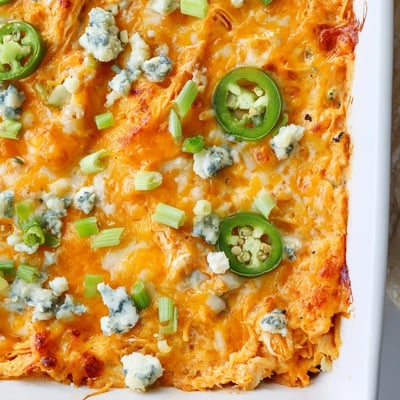 Jalapeno Buffalo Chicken Casserole